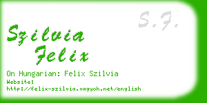 szilvia felix business card